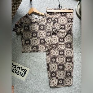 Nanushka XS stretch mesh midi skirt with side ruching